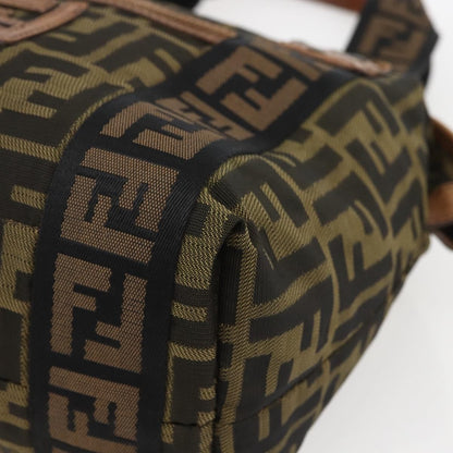 Fendi Vintage FF Zip Zucca Canvas, Brown, Canvas, Tote Bag
