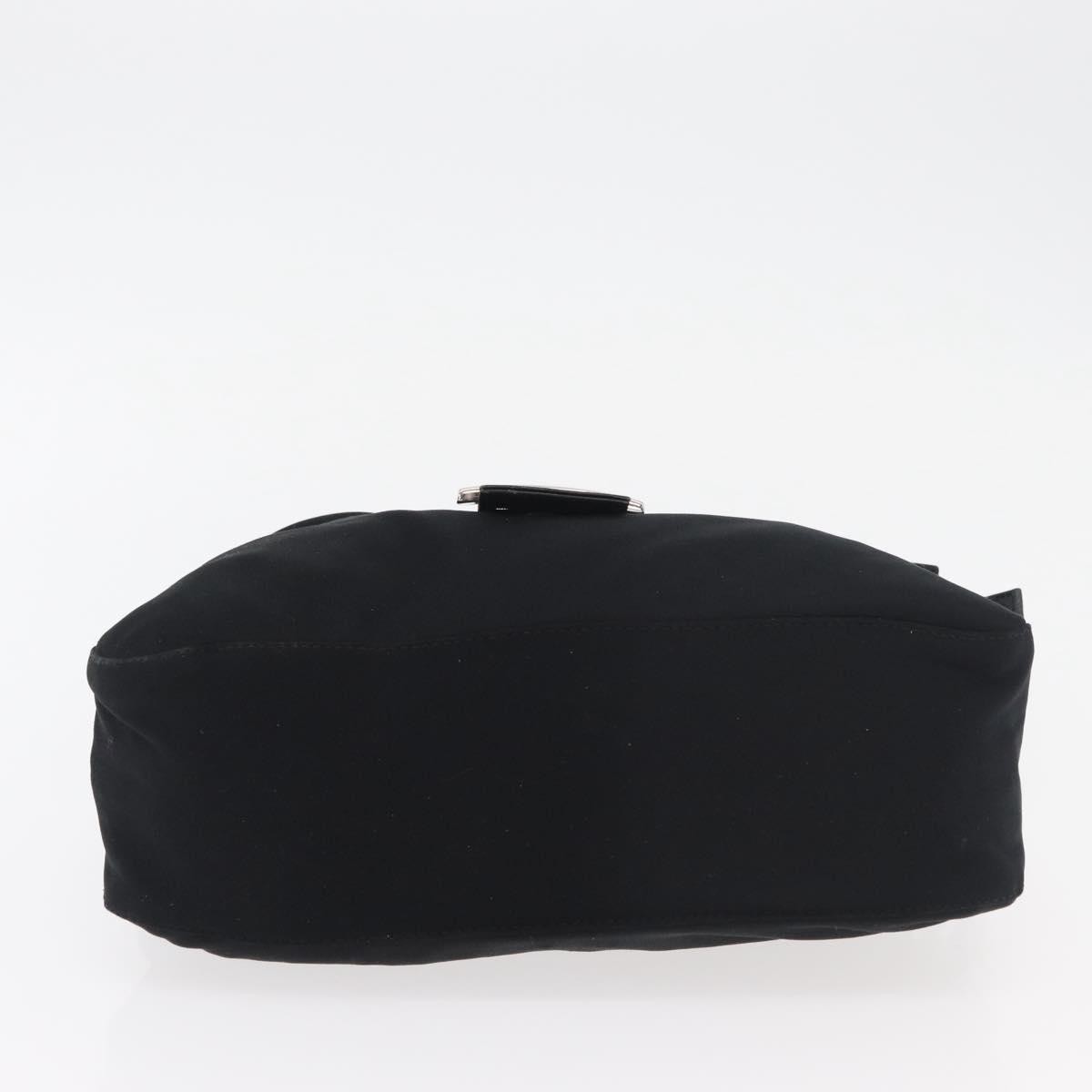 Fendi Baguette Canvas, Black, Nylon, Handbag