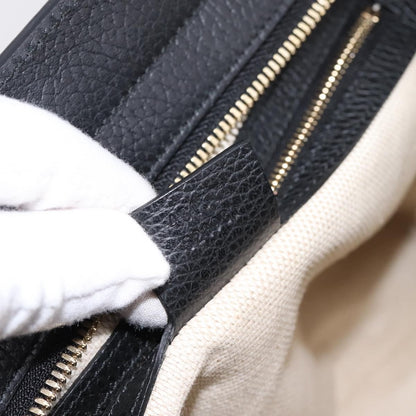Gucci Soho Convertible Top Handle Satchel Leather, Black, Leather, Handbag