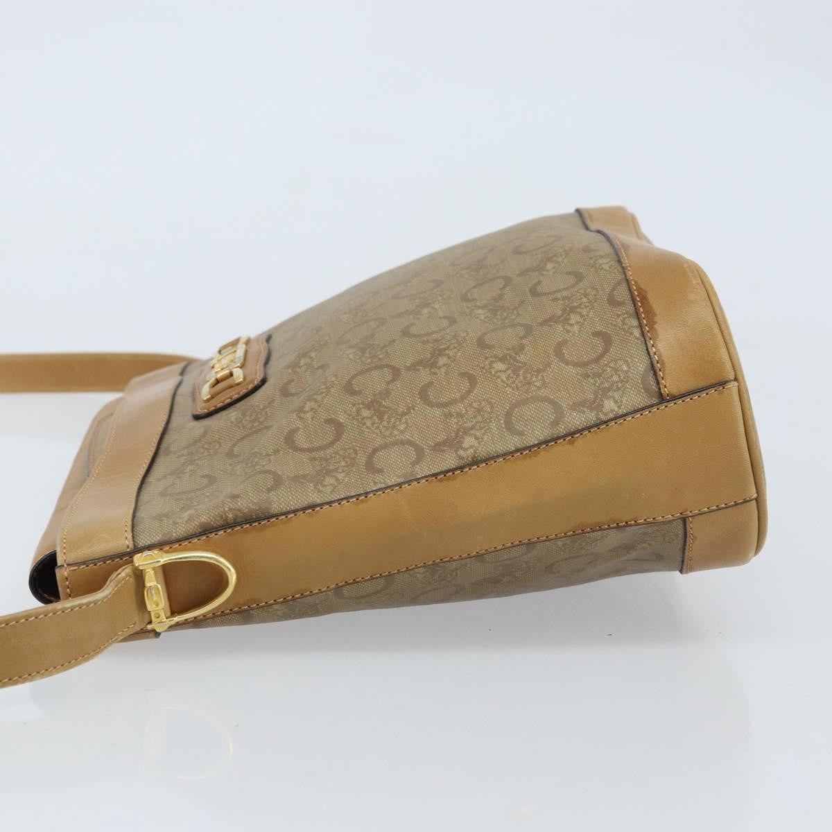 Celine C Sulky Canvas and Leather, Beige, Canvas, Shoulder Bag