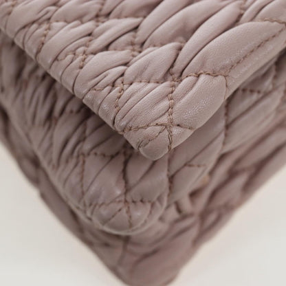 Miu Miu Crystal Clutch Matelasse Leather, Pink, Leather, Clutch