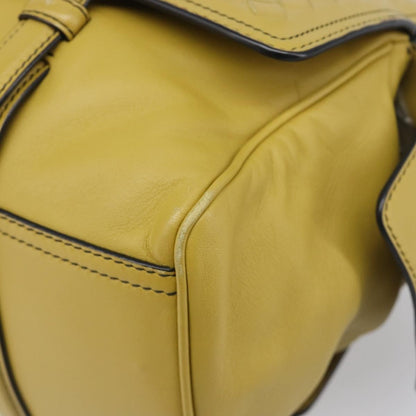 Bottega Veneta Monaco Nappa Leather With Intrecciato Detail, Yellow, Leather, Handbag