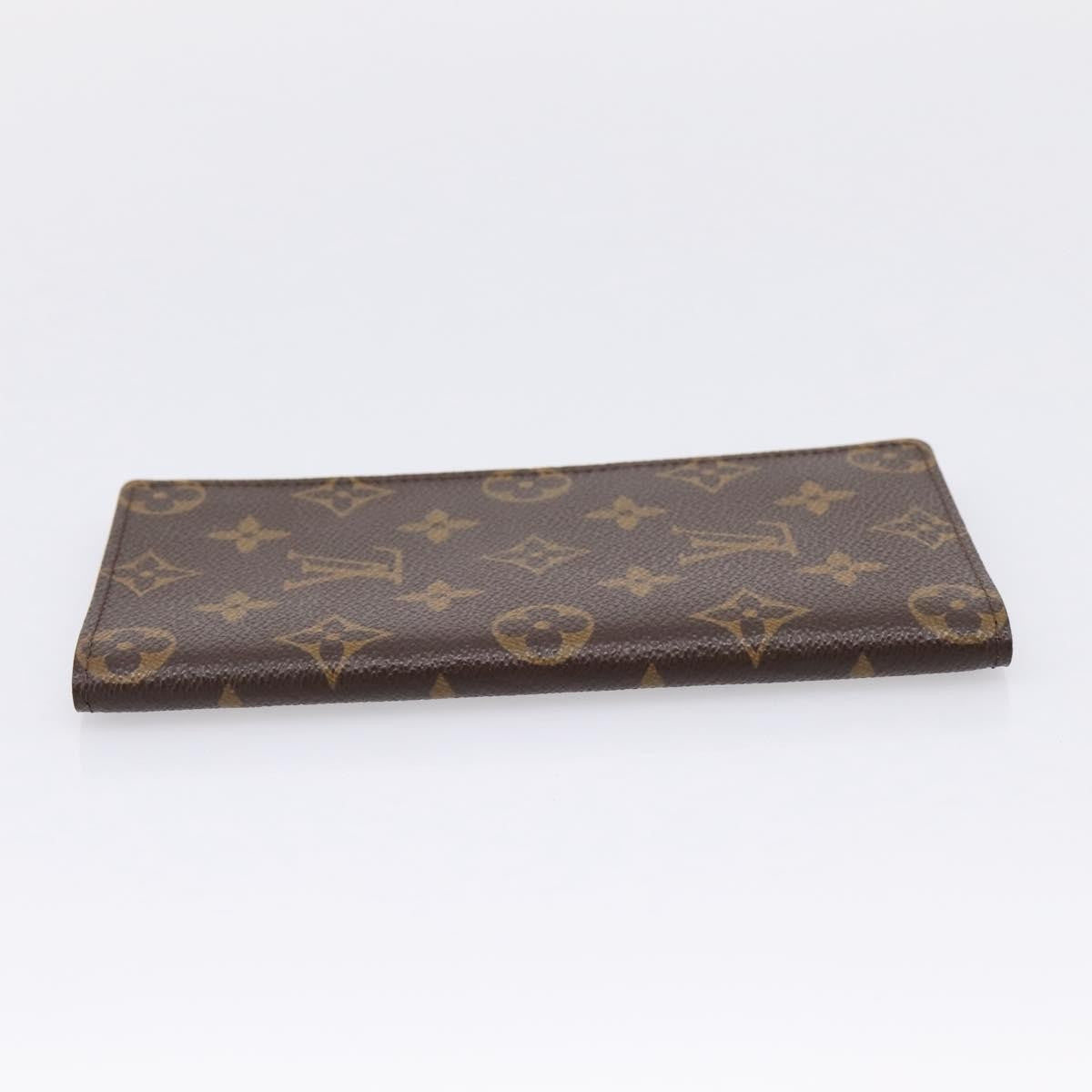 Louis Vuitton Porte Valeurs Checkbook Monogram Canvas, Brown, Canvas, Wallet