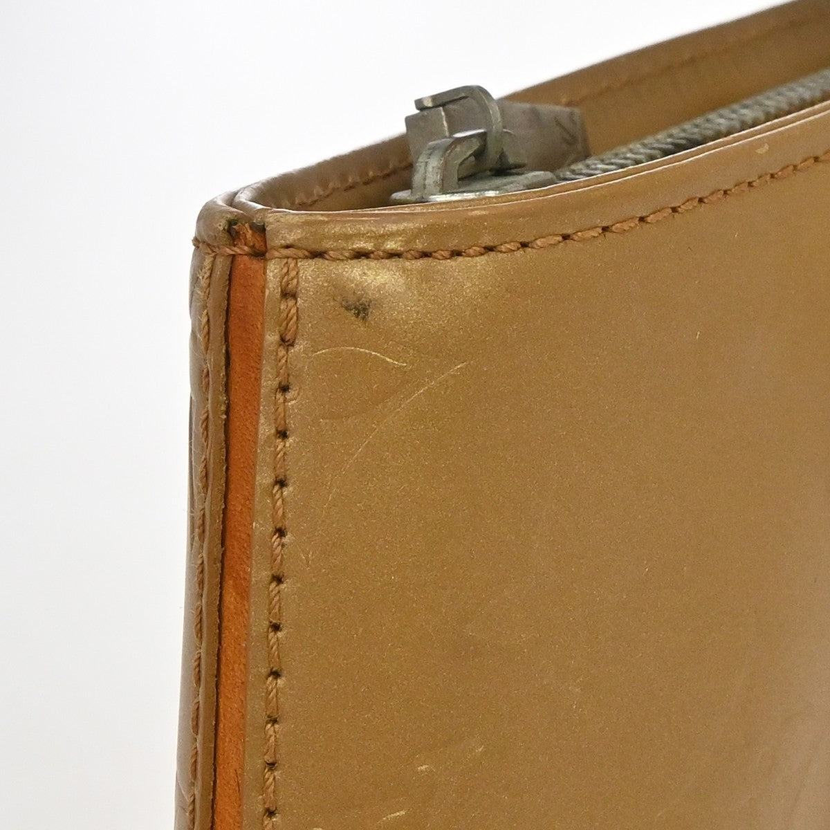 Louis Vuitton Mat Stockton Monogram Vernis, Gold, Patent Leather, Shoulder Bag