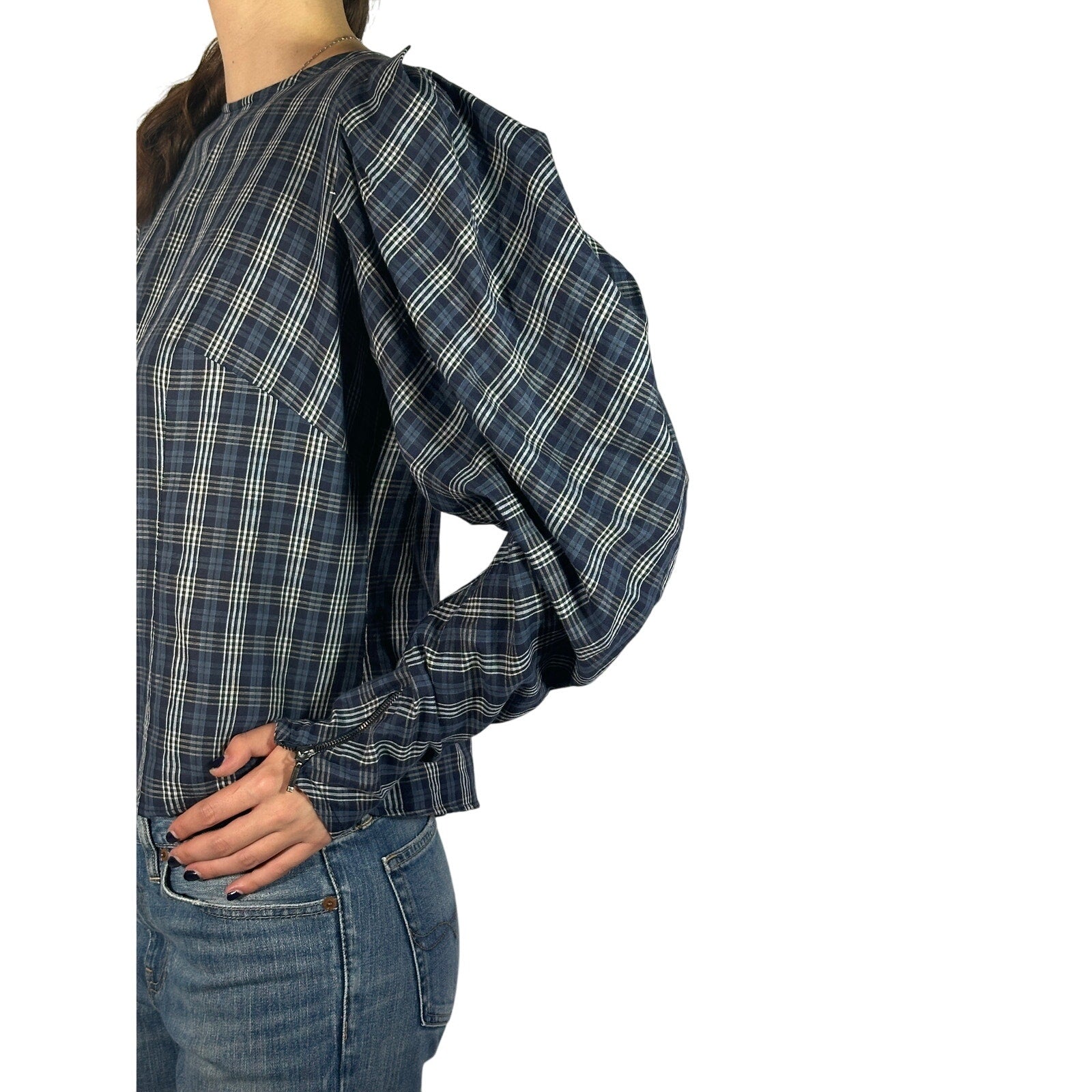 Evi Grintela Plaid Blouse