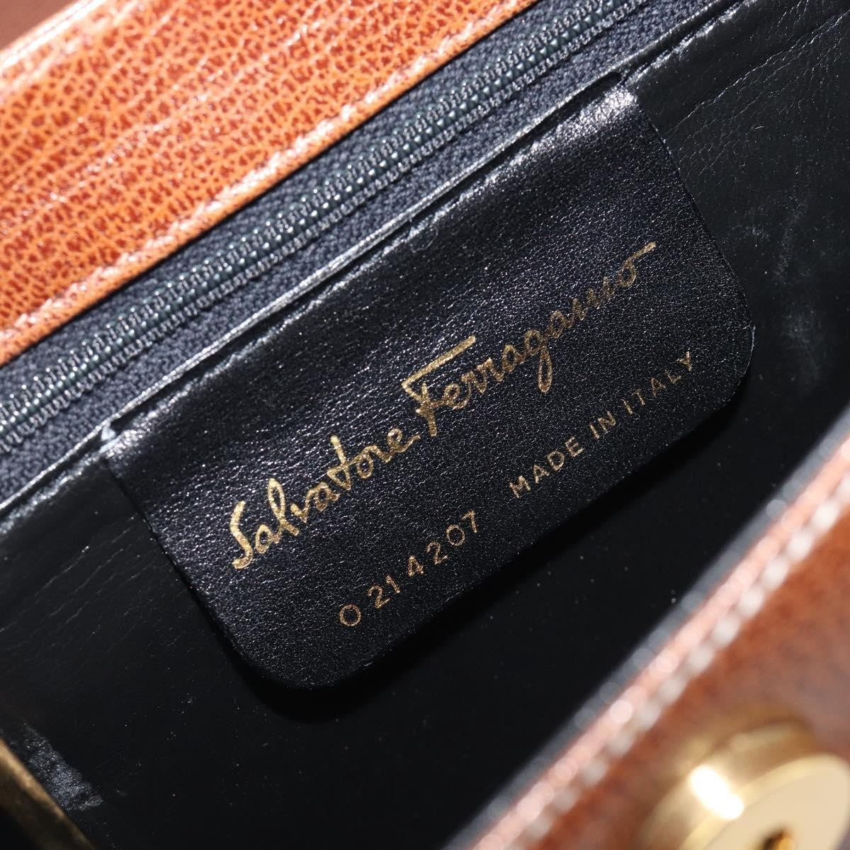 Salvatore Ferragamo Shoulder Bag Leather, Brown, Leather, Shoulder Bag