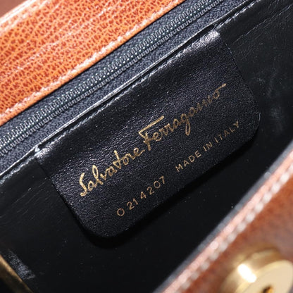 Salvatore Ferragamo Shoulder Bag Leather, Brown, Leather, Shoulder Bag