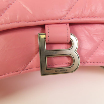 Balenciaga Hourglass Chain Crossbody Bag Leather, Pink, Leather, Crossbody Bag