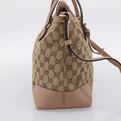Gucci Bree Convertible Top Handle GG Canvas with Leather, Beige, Canvas, Handbag