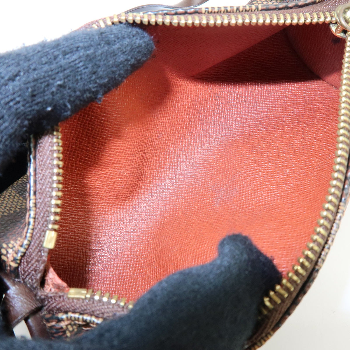 Louis Vuitton Papillon Pochette Damier, Brown, Canvas, Clutch