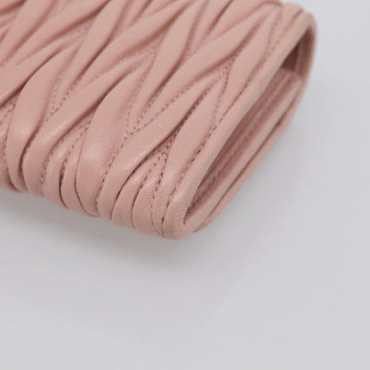 Miu Miu Matelasse Leather, Pink, Leather, Wallet