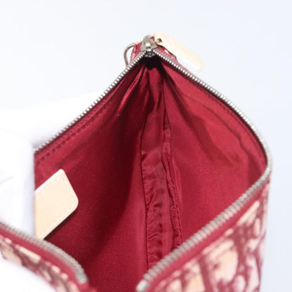 Christian Dior Vintage Saddle Bag Canvas, Red, Canvas, Clutch
