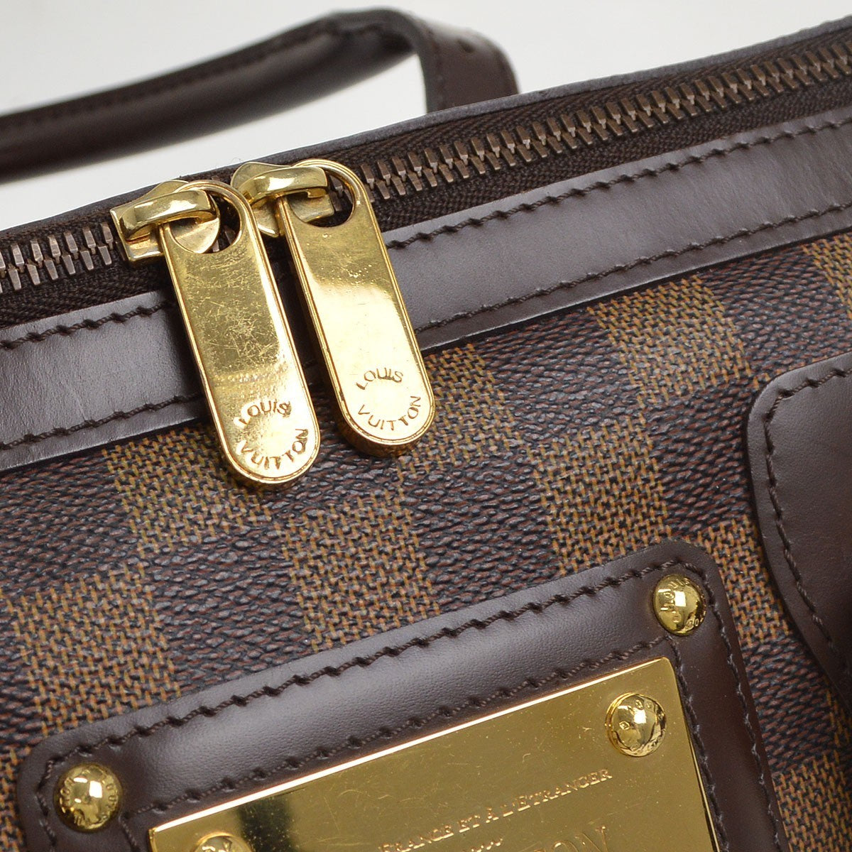 Louis Vuitton Berkeley Damier, Brown, Canvas, Handbag