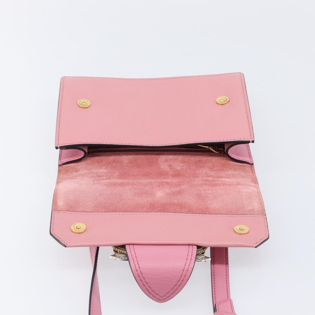 Miu Miu Madras Crystal Flap Leather, Pink, Leather, Crossbody Bag