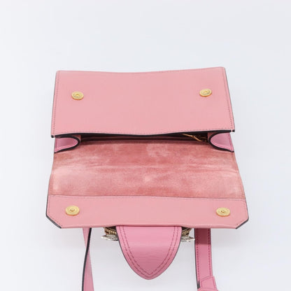 Miu Miu Madras Crystal Flap Leather, Pink, Leather, Crossbody Bag