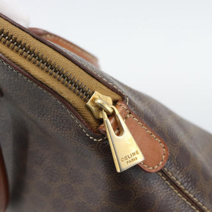 Celine Vintage Handbag Toile Céline, Brown, PVC, Handbag