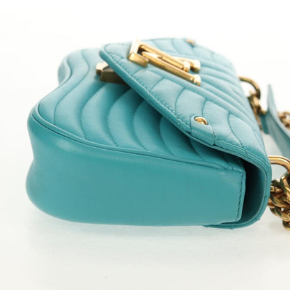 Louis Vuitton New Wave Chain Quilted Leather, Blue, Leather, Shoulder Bag
