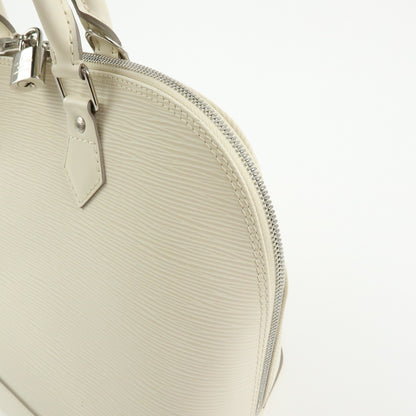 Louis Vuitton Alma Epi Leather, White, Leather, Handbag