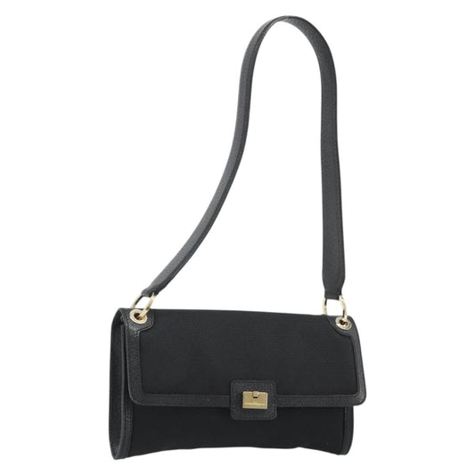Salvatore Ferragamo Shoulder Bag Canvas, Black, Canvas, Shoulder Bag