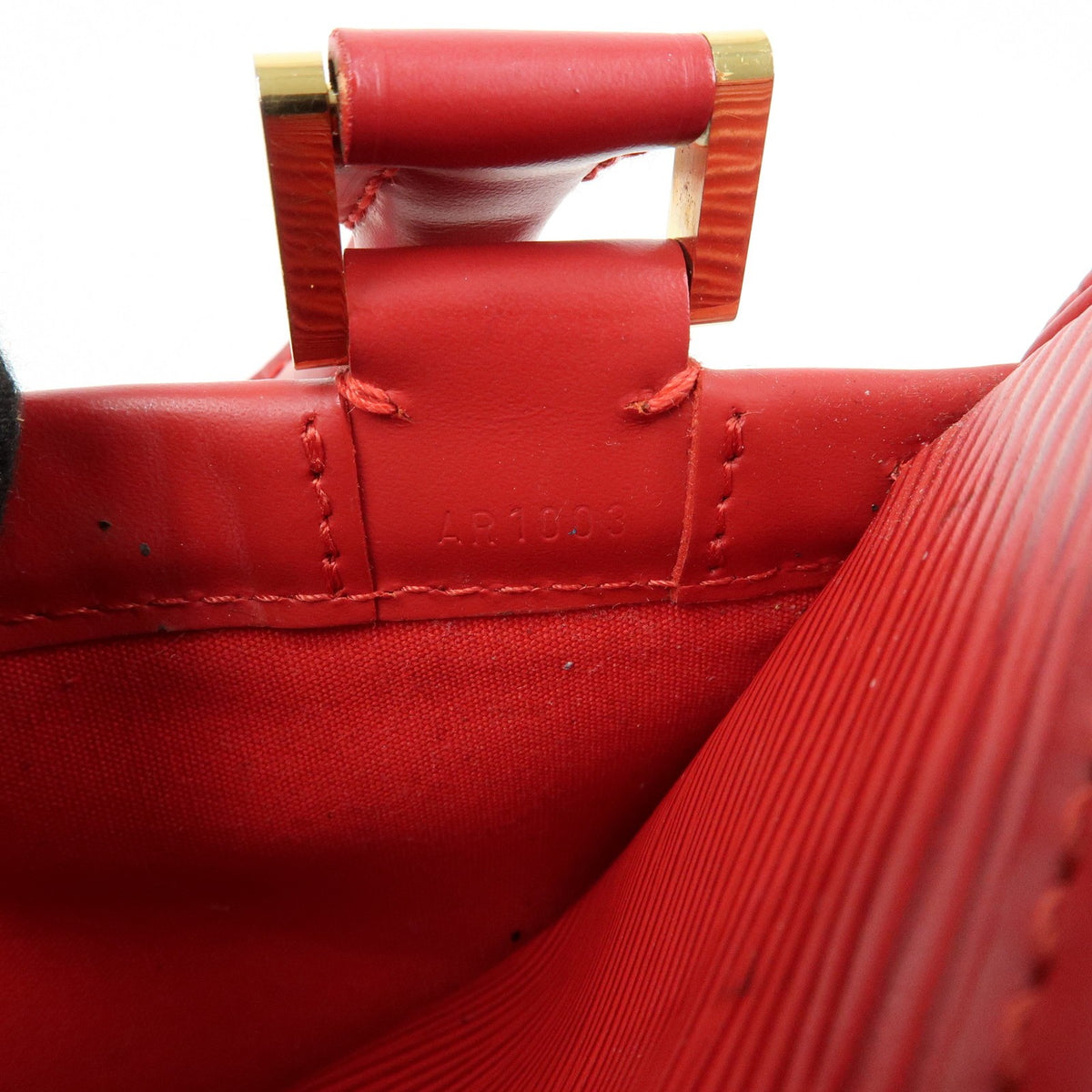 Louis Vuitton Dhanura Epi Leather, Red, Leather, Handbag