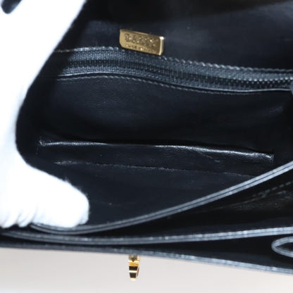 Bally Vintage Leather, Black, Leather, Shoulder Bag