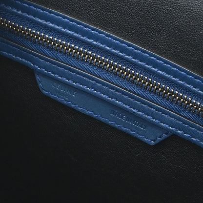Celine Luggage Smooth Leather, Blue, Leather, Handbag