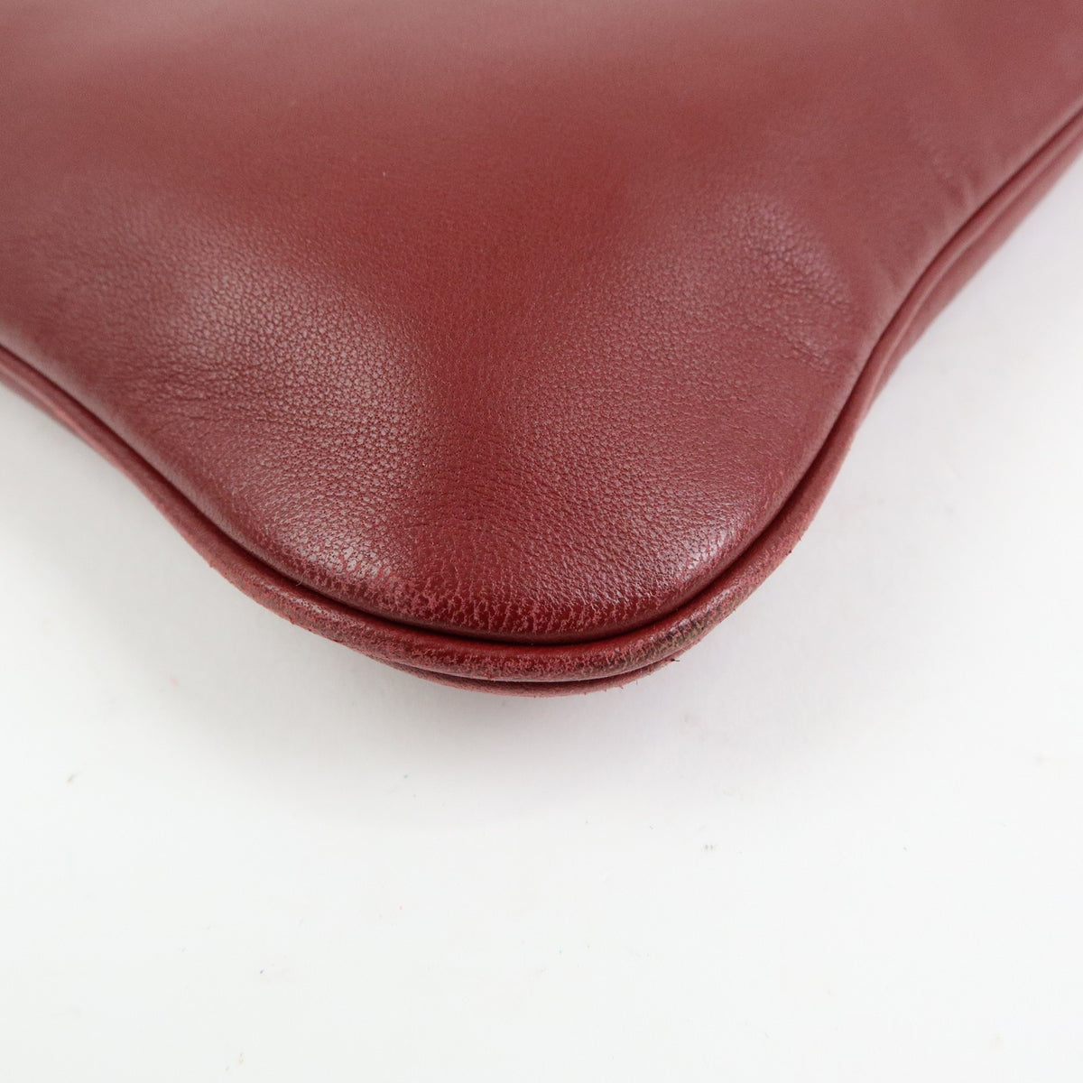 Hermes Aline Milo Lambskin and Swift, Burgundy, Leather, Handbag