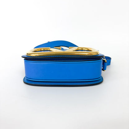 Valentino Garavani Supervee Leather, Blue, Leather, Crossbody Bag