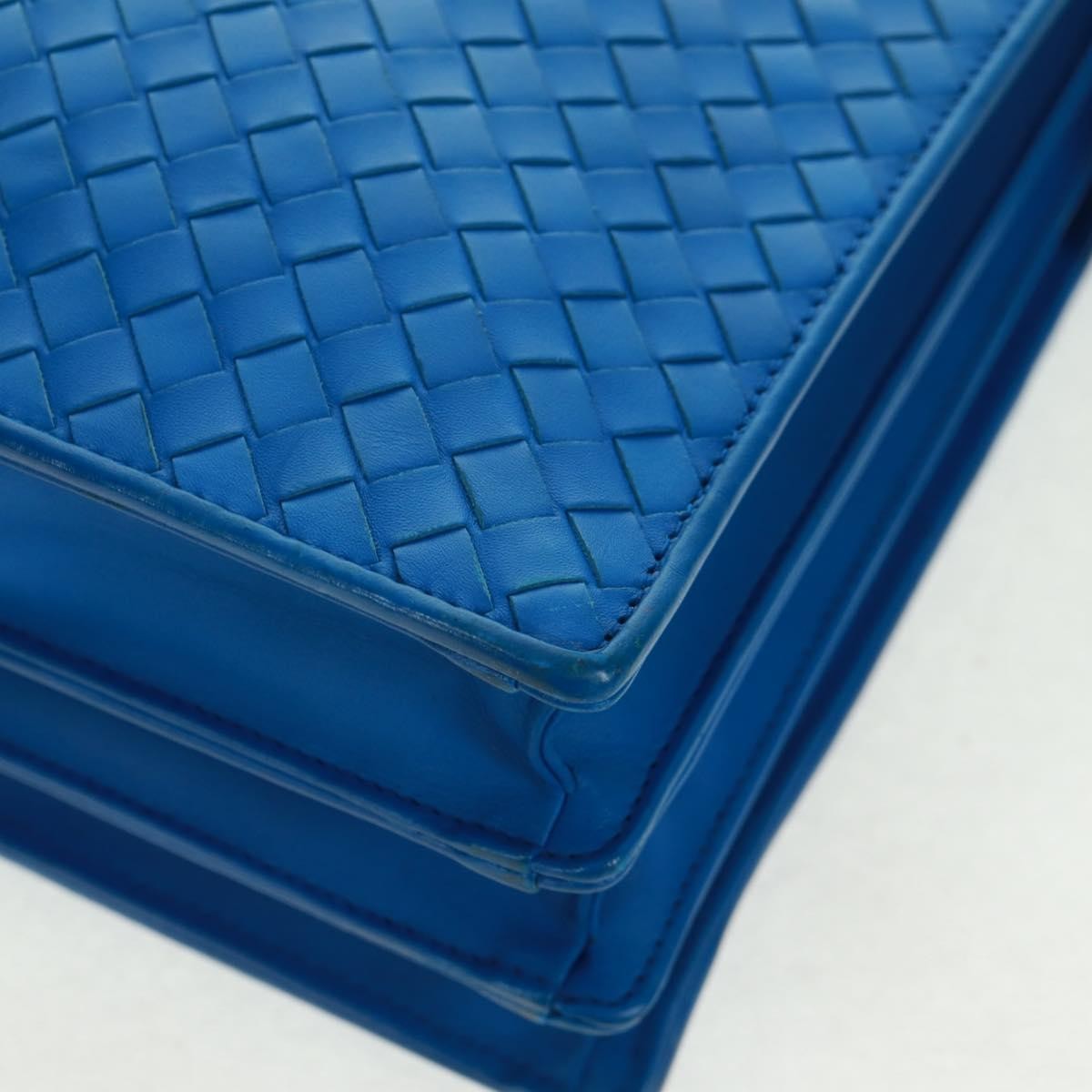 Bottega Veneta Top Zip Intrecciato Nappa, Blue, Leather, Briefcase