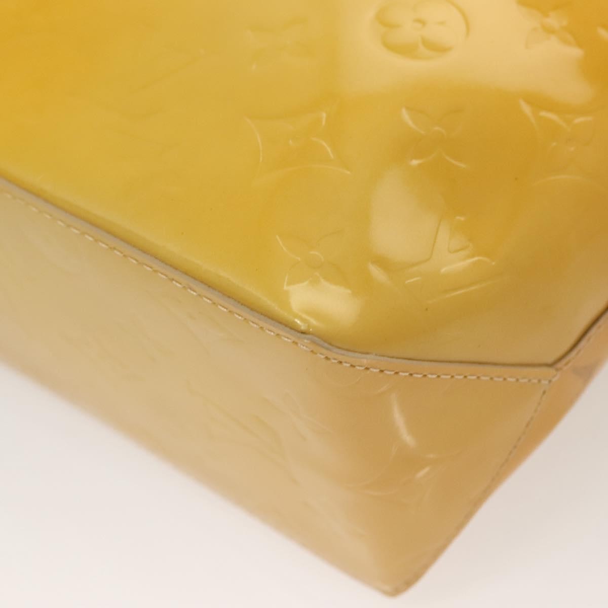 Louis Vuitton Reade Monogram Vernis, Yellow, Patent Leather, Handbag