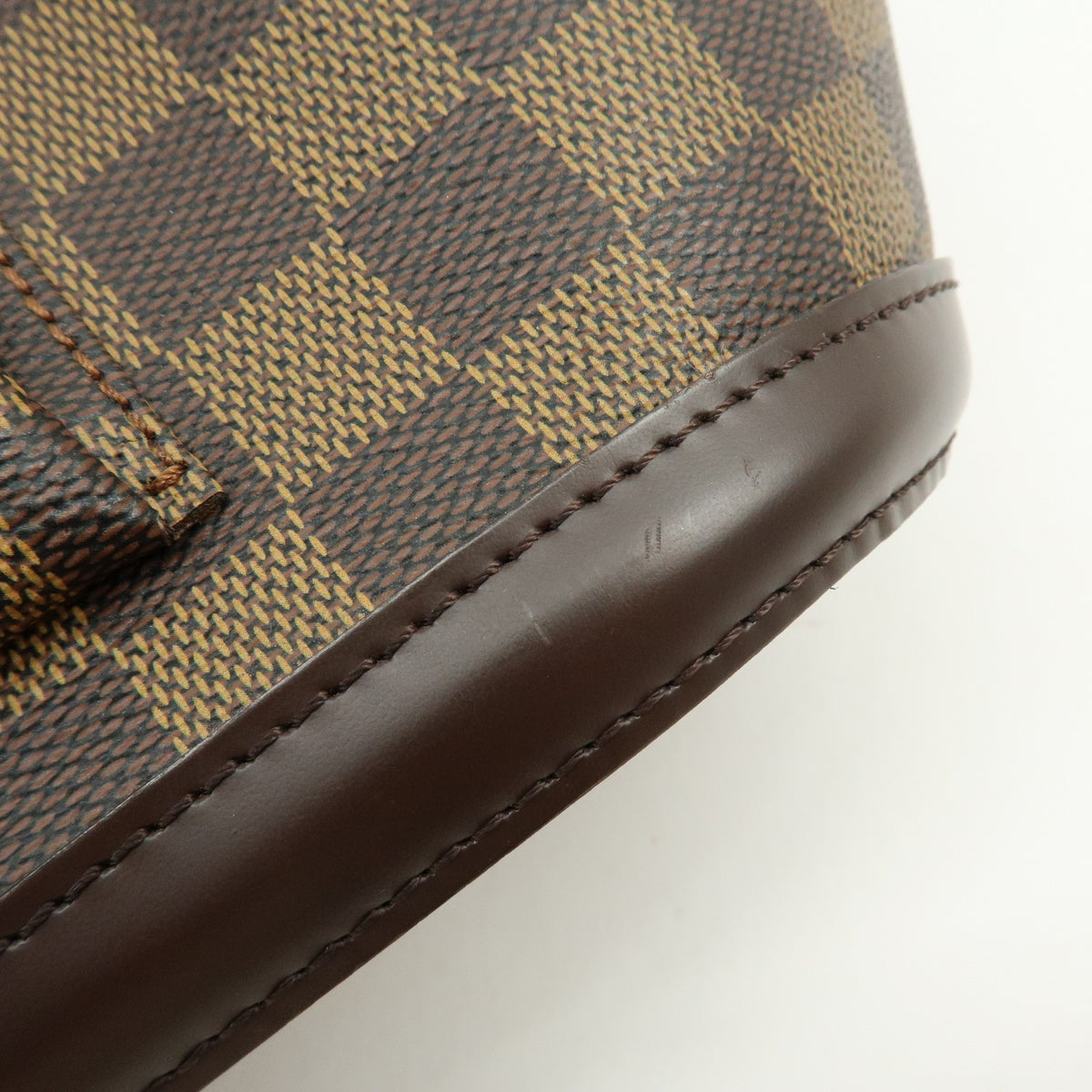 Louis Vuitton Manosque Damier, Brown, Canvas, Handbag