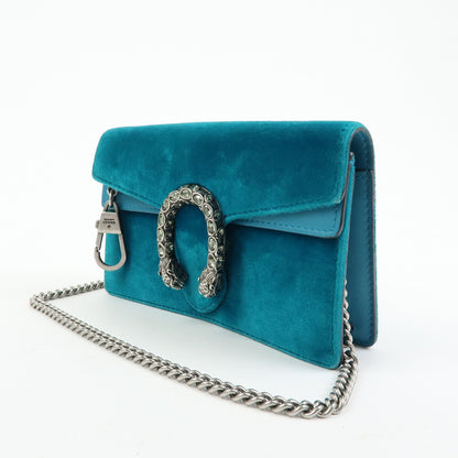 Gucci Dionysus Velvet, Green, Velvet, Handbag