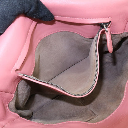 Bottega Veneta Drawstring Flap Leather with Intrecciato, Pink, Leather, Backpack