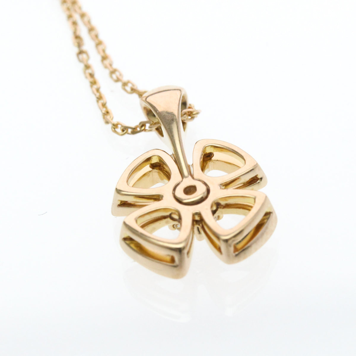 Bvlgari Fiorever Pendant 18K Rose Gold with Ruby and Diamonds, Gold, Pink Gold, Necklace