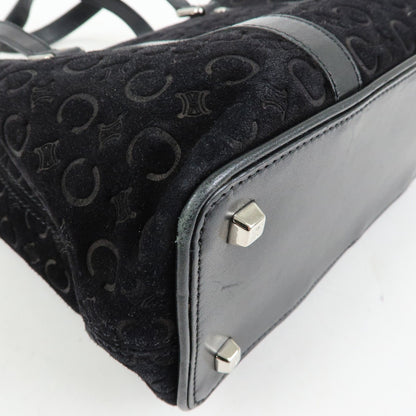 Celine C Macadam Tote PVC leather/ Macadam canvas, Black, Suede, Shoulder Bag