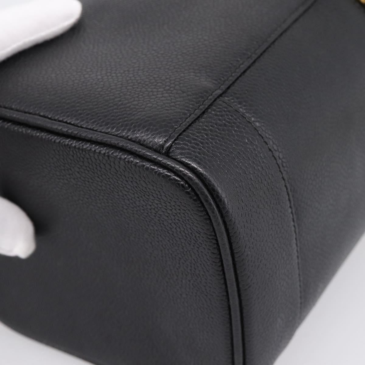 Chanel Vintage Timeless Cosmetic Case Caviar, Black, Leather, Handbag
