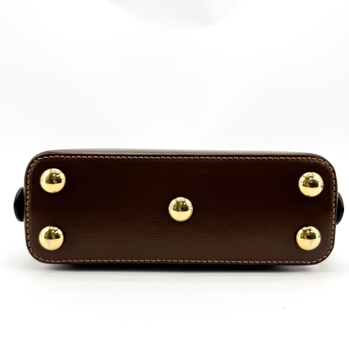 Gucci Horsebit 1955 Top Handle GG Coated Canvas with Leather, Brown, Canvas, Handbag