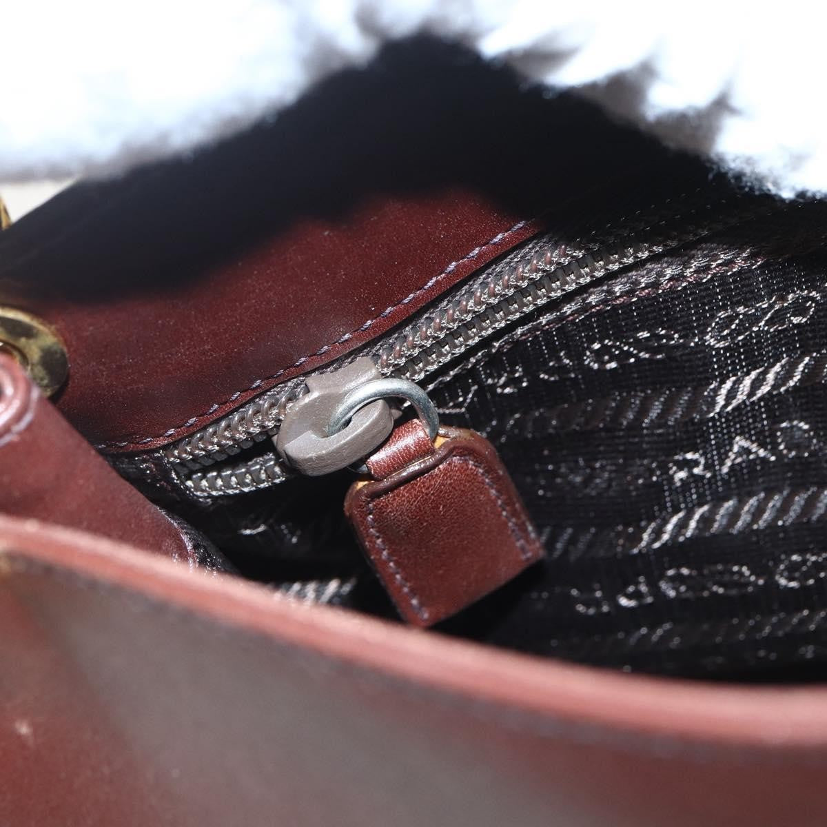 Prada Vintage Leather, Brown, Leather, Shoulder Bag
