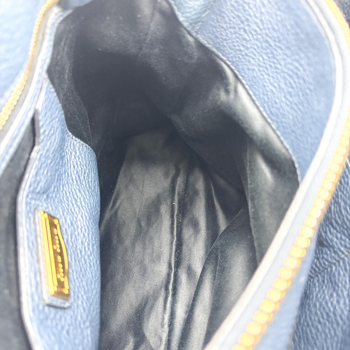 Miu Miu Phenix Convertible Leather, Navy, Leather, Tote Bag