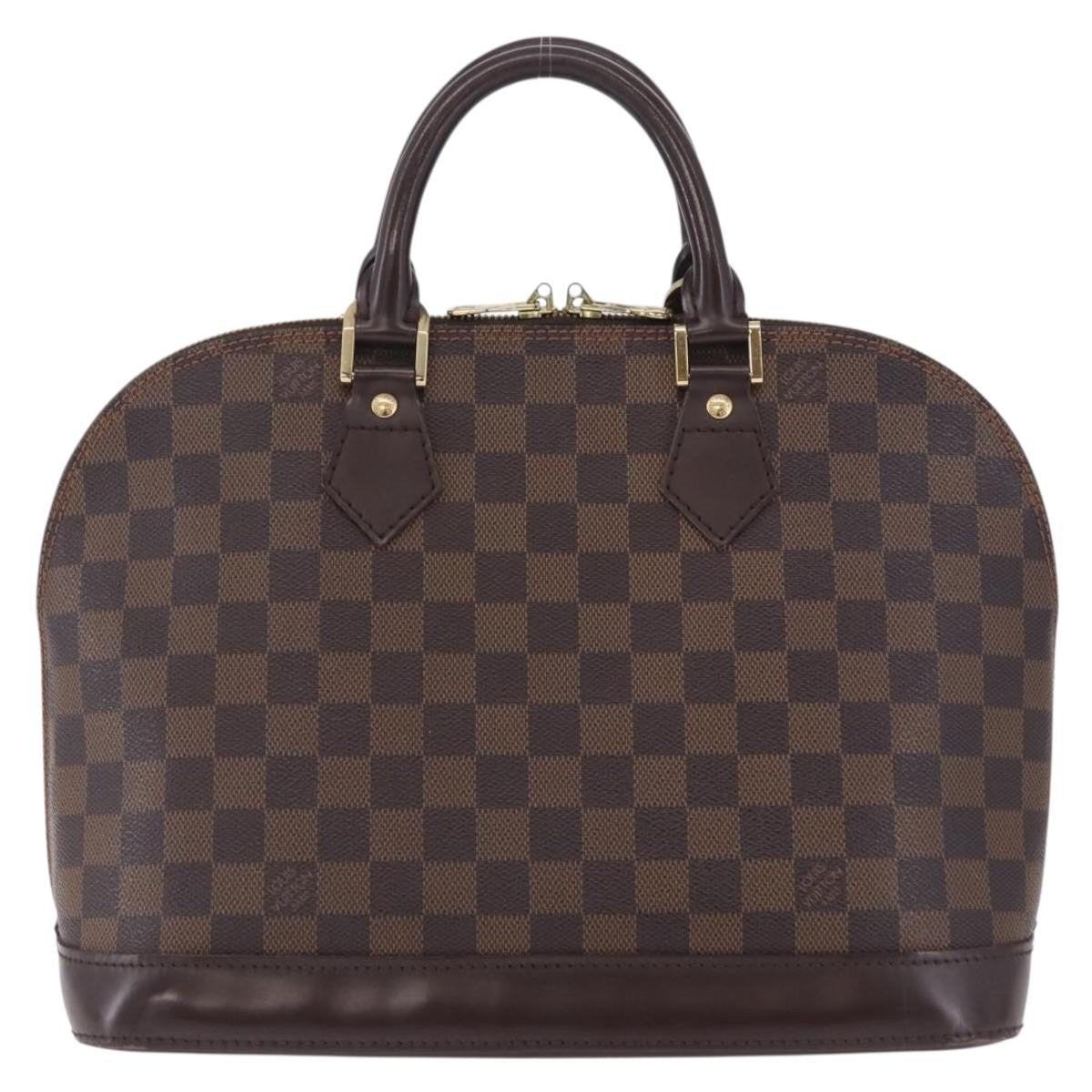 Louis Vuitton Alma Damier, Brown, Canvas, Handbag