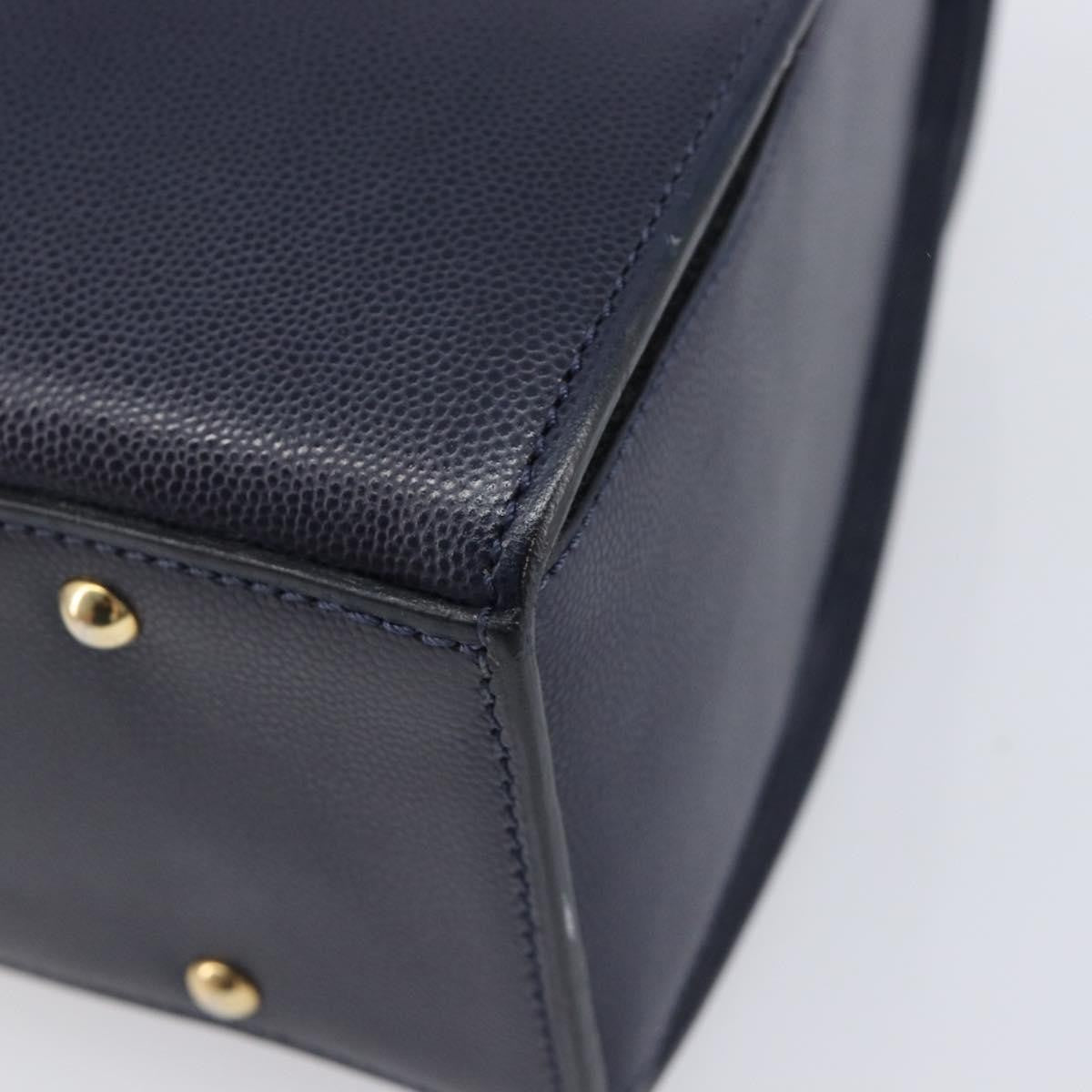 Celine Handbag Leather, Navy, Leather, Handbag