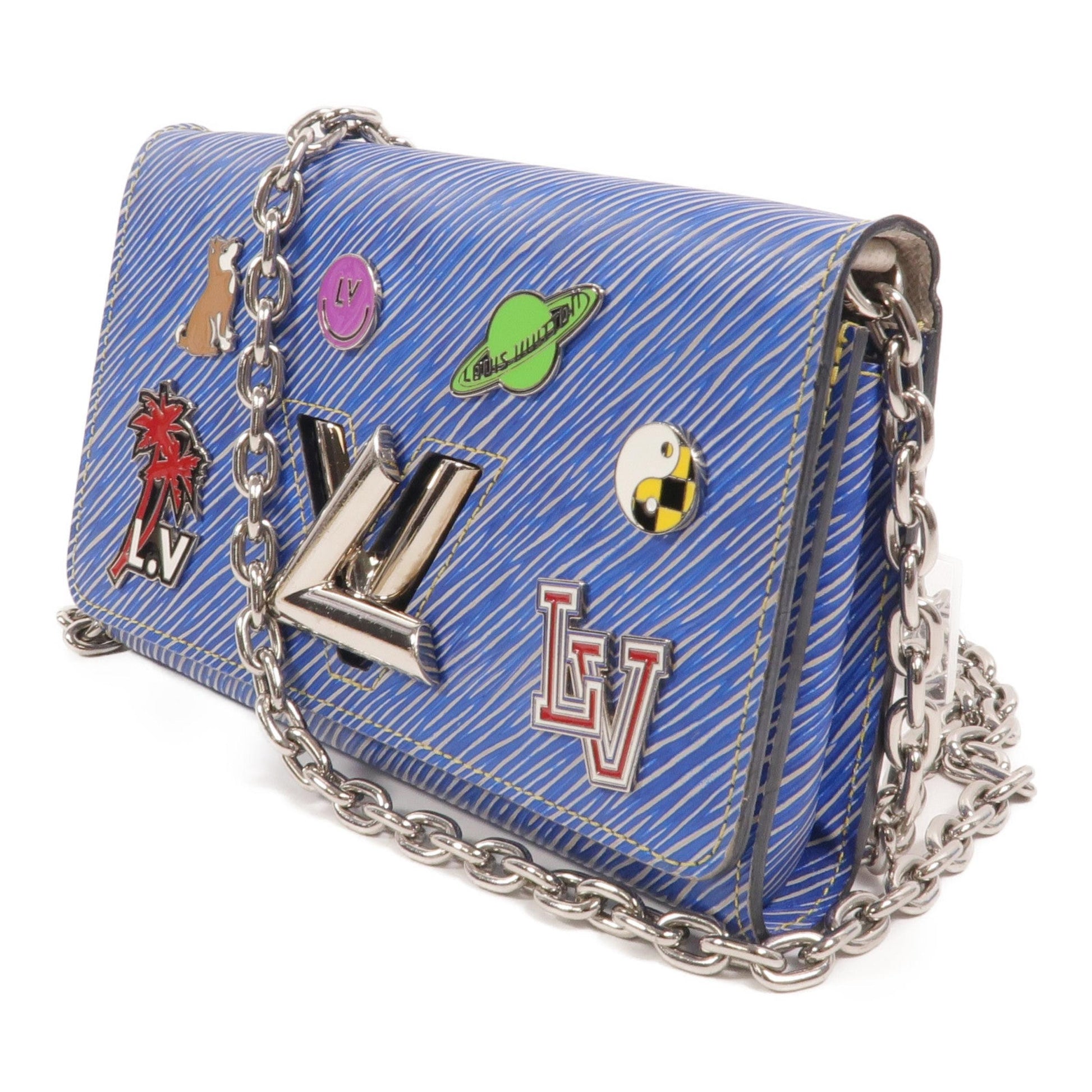 Louis Vuitton Twist Limited, Blue, Leather, Clutch