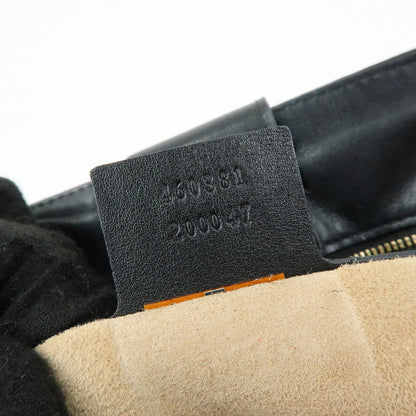 Gucci Sylvie Top Handle Leather, Black, Leather, Handbag