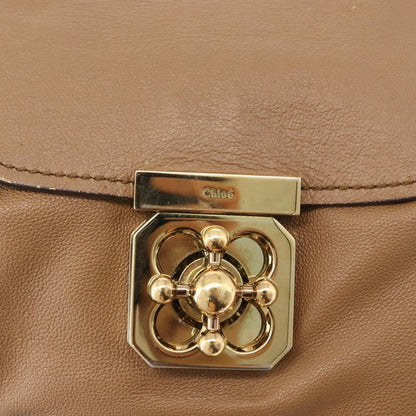 Chloe Elsie Convertible Satchel Leather, Brown, Leather, Handbag