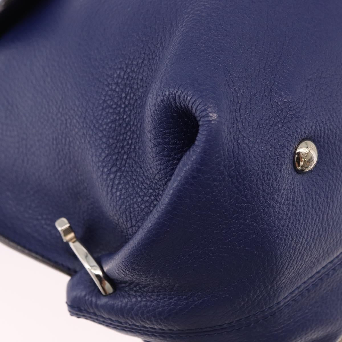 Salvatore Ferragamo Sofia Satchel Leather, Blue, Leather, Handbag
