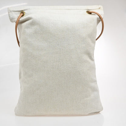 Hermes Aline Toile, Beige, Cotton, Handbag