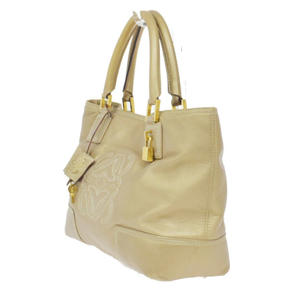 Loewe Anagram Leather, Gold, Leather, Tote Bag