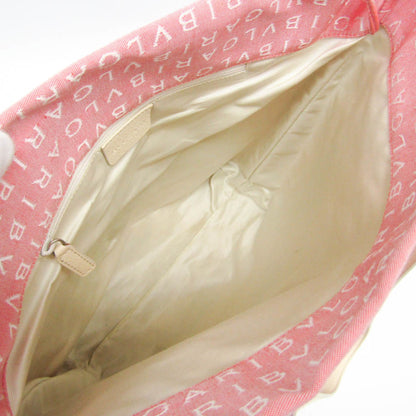 Bvlgari Logomania Canvas, Beige, Canvas, Tote Bag