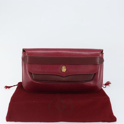 Cartier Must de Cartier Clutch Leather, Burgundy, Leather, Clutch