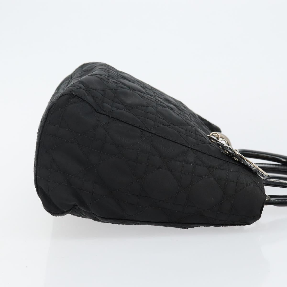 Christian Dior Vintage Lady Dior Bag Cannage Quilt Nylon, BLACK, NYLON, Handbag